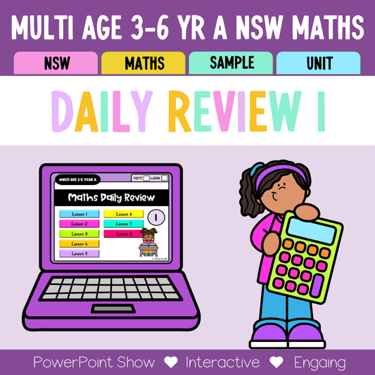 Multi Age 3-6 Year A Australian | NSW Math Daily Review | Warm-Up Unit 1 -