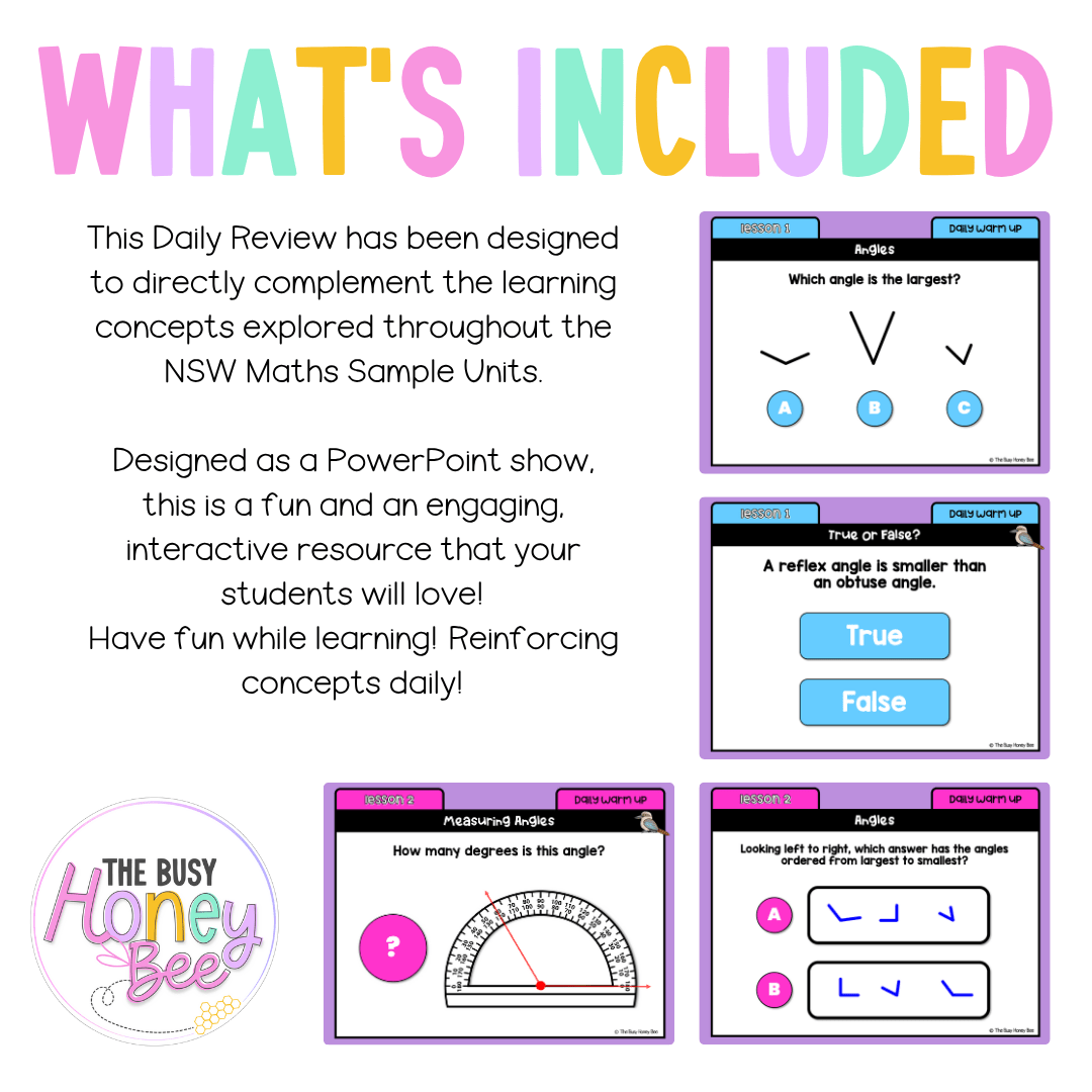 Multi Age 3-6 Year A Australian | NSW Math Daily Review | Warm-Up Unit 10 - Warm Up | Revision