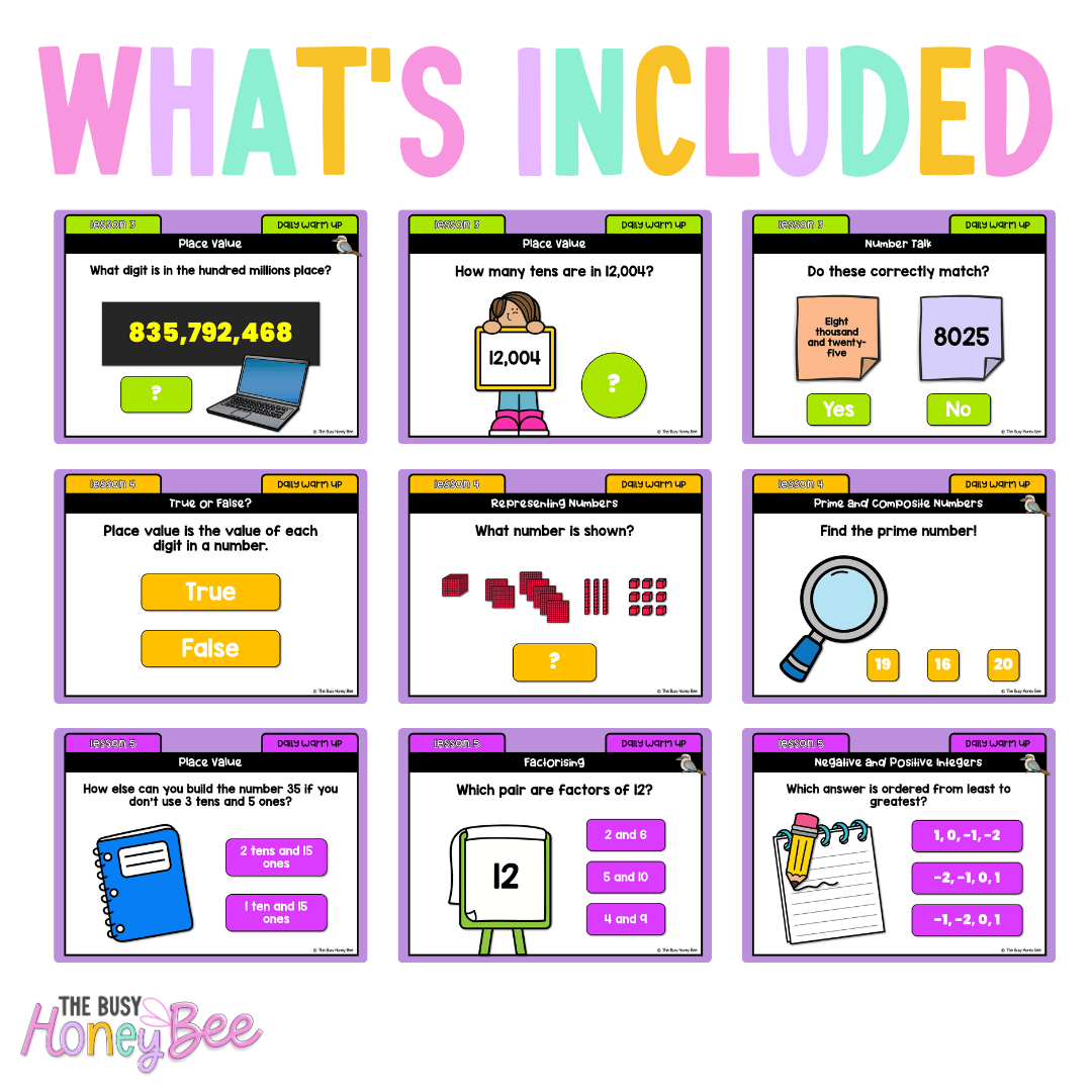 Multi Age 3-6 Year A Australian | NSW Math Daily Review | Warm-Up Unit 11 - Warm Up | Revision