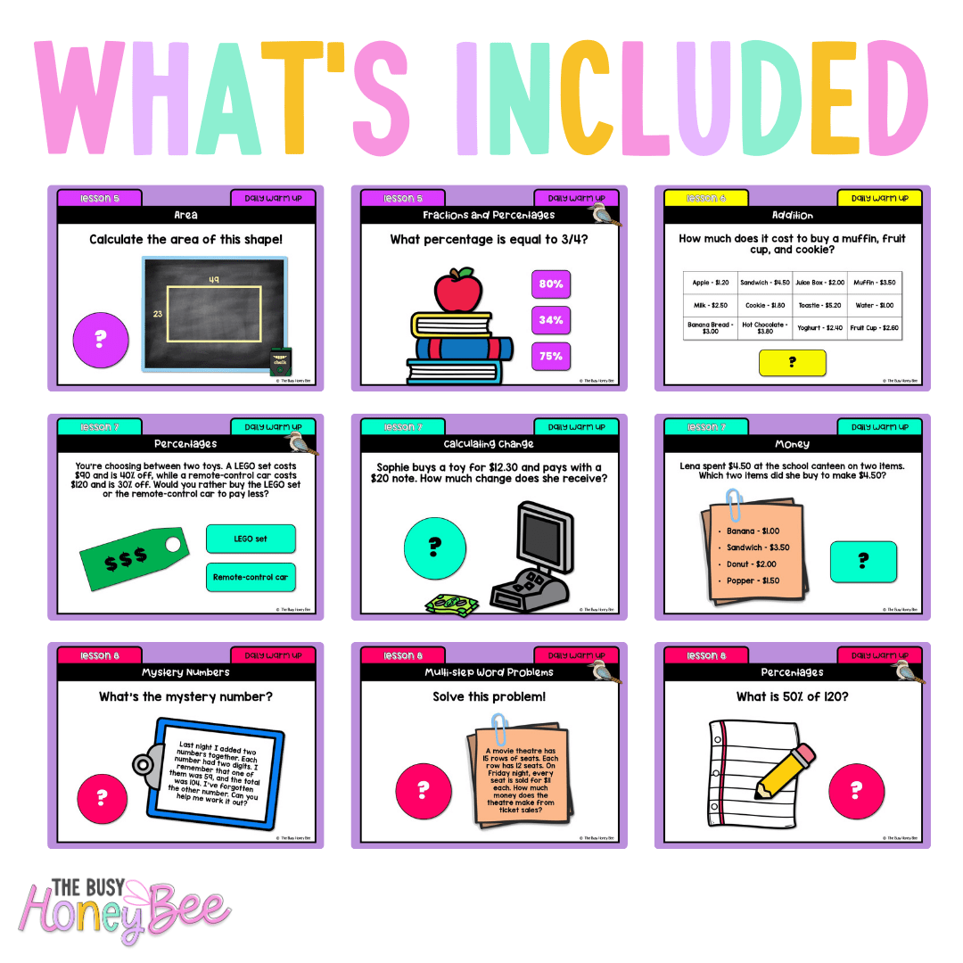 Multi Age 3-6 Year A Australian | NSW Math Daily Review | Warm-Up Unit 15 - Warm Up | Revision