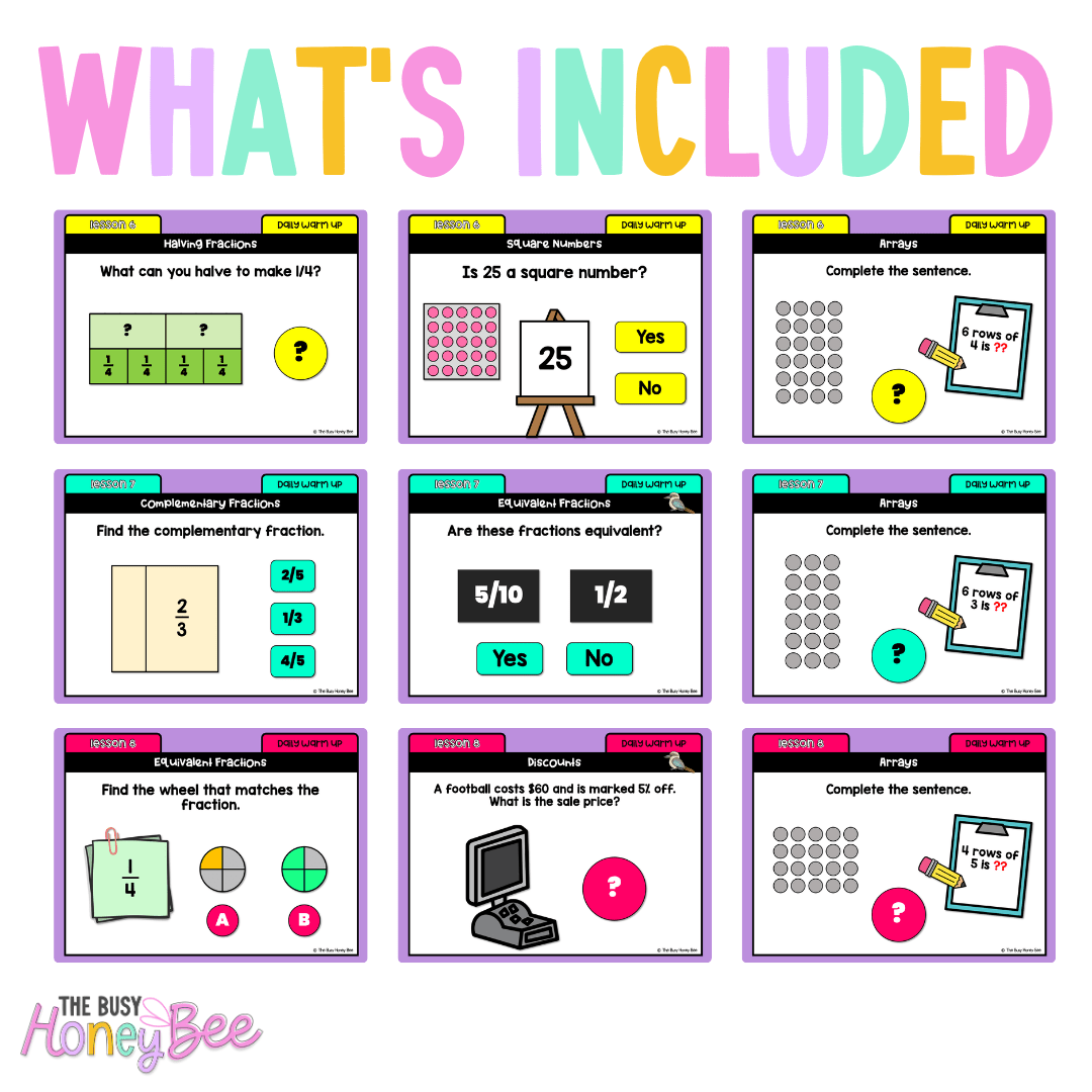 Multi Age 3-6 Year A Australian | NSW Math Daily Review | Warm-Up Unit 16 - Warm Up | Revision