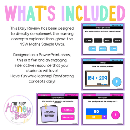 Multi Age 3-6 Year A Australian | NSW Math Daily Review | Warm-Up Unit 2 -
