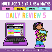 Multi Age 3-6 Year A Australian | NSW Math Daily Review | Warm-Up Unit 5 -