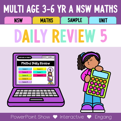 Multi Age 3-6 Year A Australian | NSW Math Daily Review | Warm-Up Unit 5 -