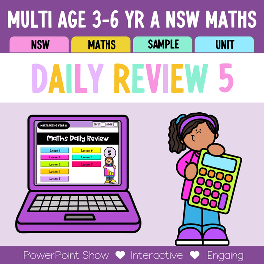 Multi Age 3-6 Year A Australian | NSW Math Daily Review | Warm-Up Unit 5 -