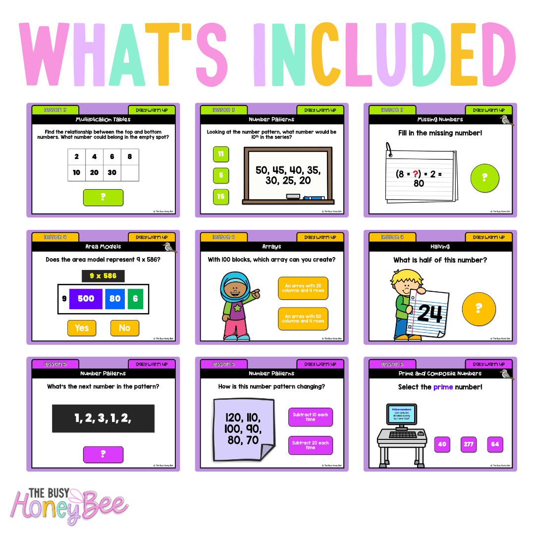 Multi Age 3-6 Year A Australian | NSW Math Daily Review | Warm-Up Unit 7 - Warm Up | Revision