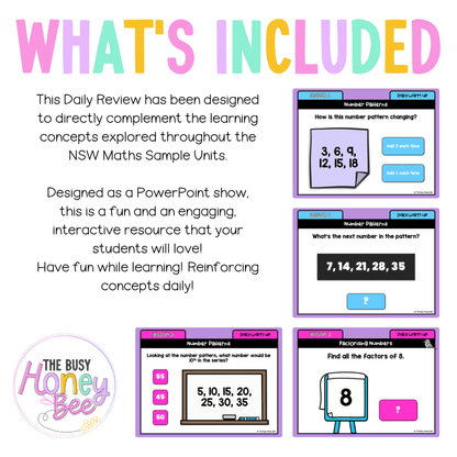 Multi Age 3-6 Year A Australian | NSW Math Daily Review | Warm-Up Unit 7 - Warm Up | Revision