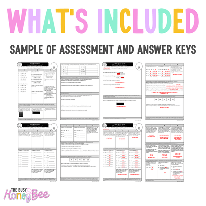 Multi Age 3-6 Year A Differentiated NSW Maths Assessment Term 3 Mega Bundle - Assessment