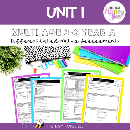 Multi Age 3-6 Year A Differentiated NSW Maths Assessment Unit 1 - Microsoft Word Document