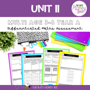 Multi Age 3-6 Year A Differentiated NSW Maths Assessment Unit 11 - Assessment