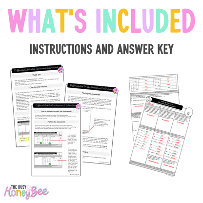 Multi Age 3-6 Year A Differentiated NSW Maths Assessment Unit 13 - Assessment
