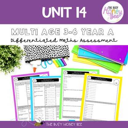 Multi Age 3-6 Year A Differentiated NSW Maths Assessment Unit 14 - Assessment