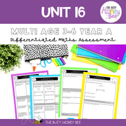 Multi Age 3-6 Year A Differentiated NSW Maths Assessment Unit 16 - Assessment