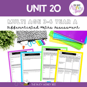 Multi Age 3-6 Year A Differentiated NSW Maths Assessment Unit 20 - Assessment