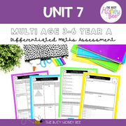 Multi Age 3-6 Year A Differentiated NSW Maths Assessment Unit 7 - Microsoft Word Document
