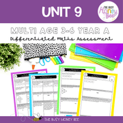 Multi Age 3-6 Year A Differentiated NSW Maths Assessment Unit 9 - Microsoft Word Document