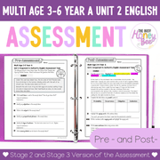 Multi Age 3-6 Year A English Pre- and Post-Assessment Unit 2 Argument and authority -