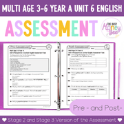 Multi Age 3-6 Year A English Pre- and Post-Assessment Unit 6 Perspective and Context - Assessment