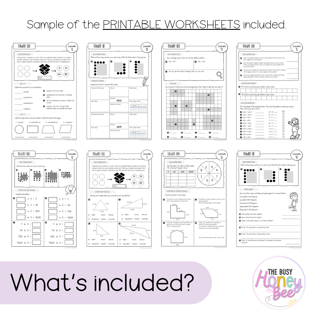 Multi Age 3-6 Year A NSW Maths Workbook Term 3 - Workbook | Worksheets