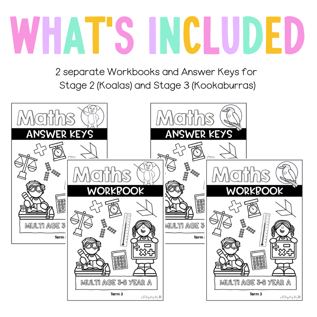 Multi Age 3-6 Year A NSW Maths Workbook Term 3 - Workbook | Worksheets