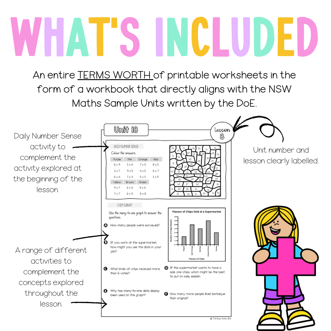 Multi Age 3-6 Year A NSW Maths Workbook Term 4 - Workbook | Worksheets