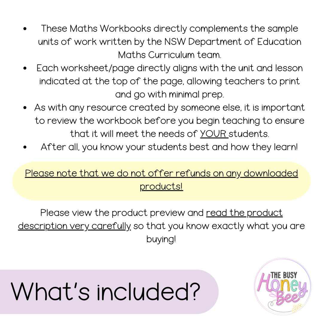 Multi Age 3-6 Year A NSW Maths Workbook ULTIMATE Mega Bundle - Workbook | Worksheets