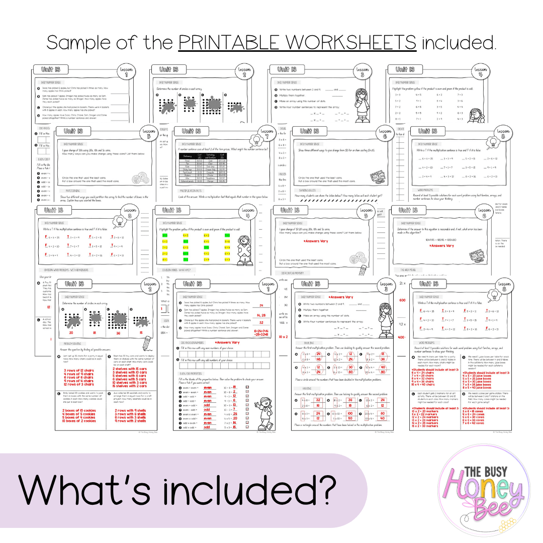 Multi Age 3-6 Year A NSW Maths Worksheets Unit 13 - Workbook | Worksheets