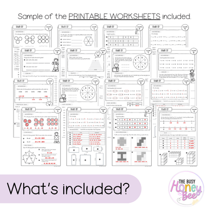 Multi Age 3-6 Year A NSW Maths Worksheets Unit 17 - Workbook | Worksheets
