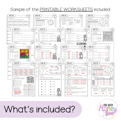 Multi Age 3-6 Year A NSW Maths Worksheets Unit 20 - Workbook | Worksheets