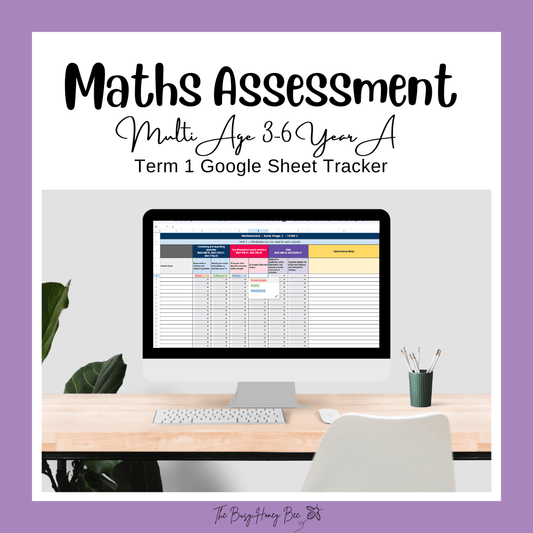 Multi Age 3-6 Year A NSW Term 1 Maths Assessment Overview Google Sheet - Assessment