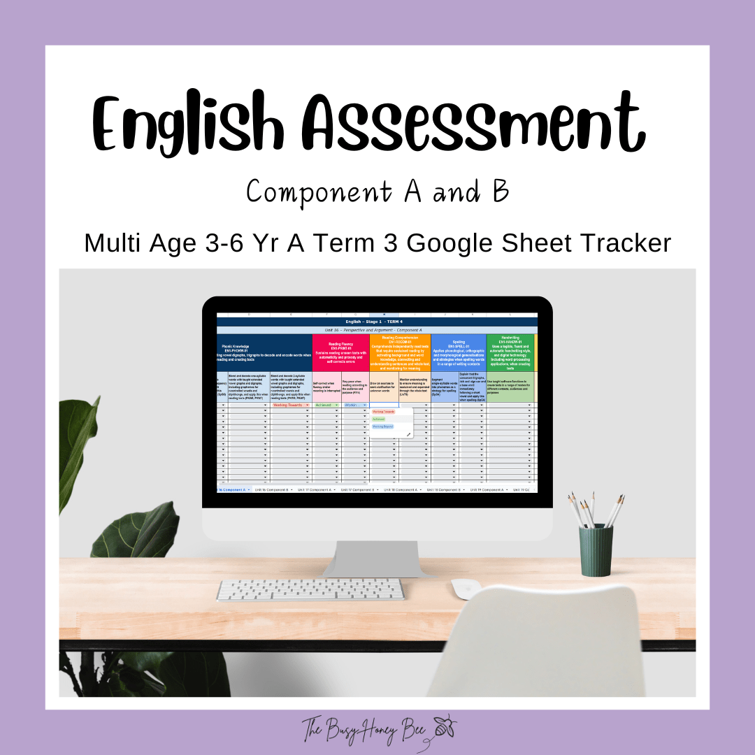 Multi Age 3-6 Year A NSW Term 3 English Assessment Overview Google Sheet - Assessment