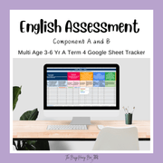 Multi Age 3-6 Year A NSW Term 4 English Assessment Overview Google Sheet - Assessment