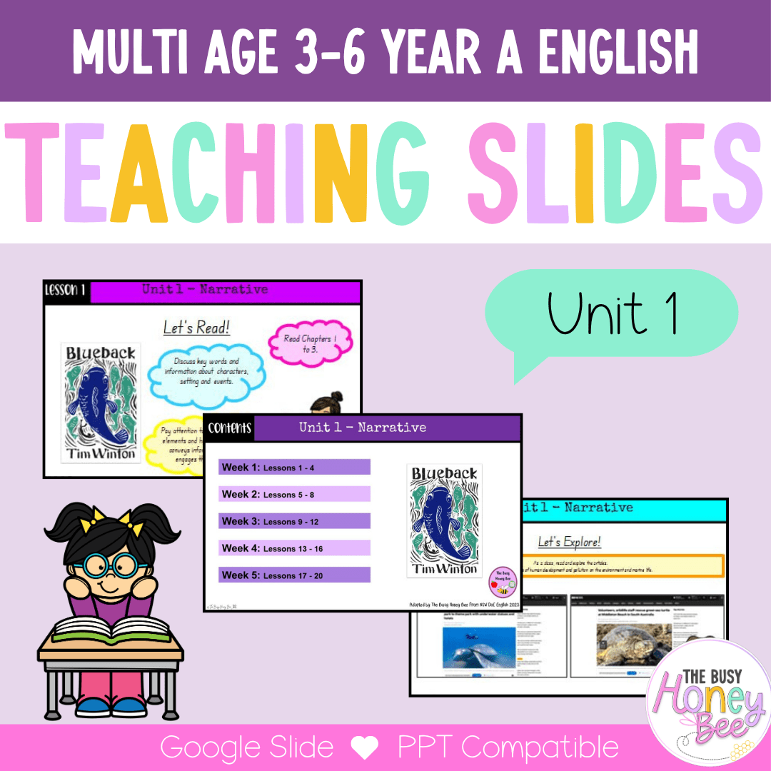 Multi Age 3-6 Year A Term 1 English Teaching Slides Mega Bundle - Teaching Slides