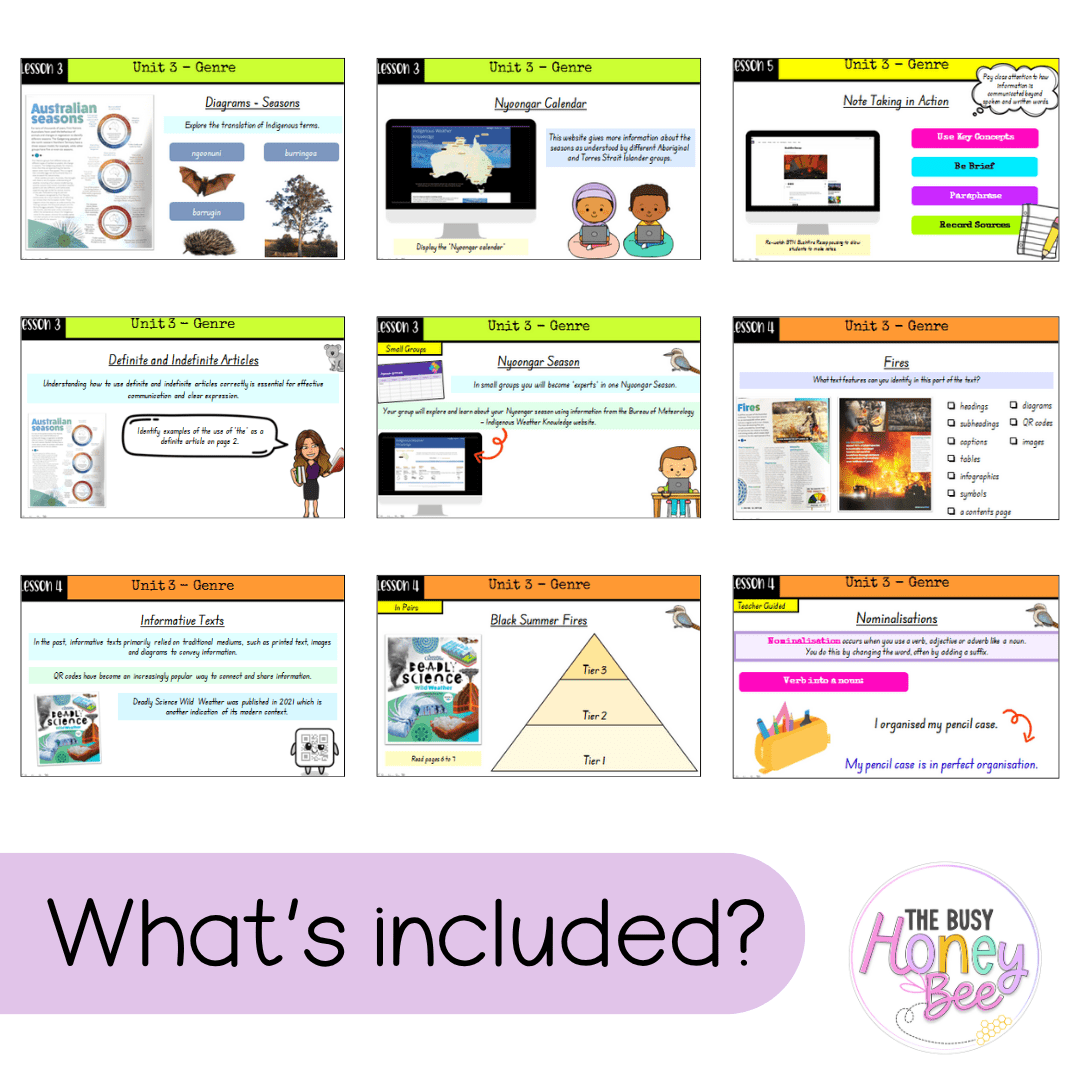 Multi Age 3-6 Year A Term 2 English Teaching Slides Mega Bundle - Teaching Slides