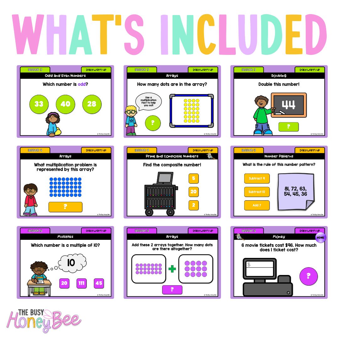 Multi Age 3-6 Year A Ultimate Math Australian | NSW Math Daily Review | Warm-Up Mega Bundle -