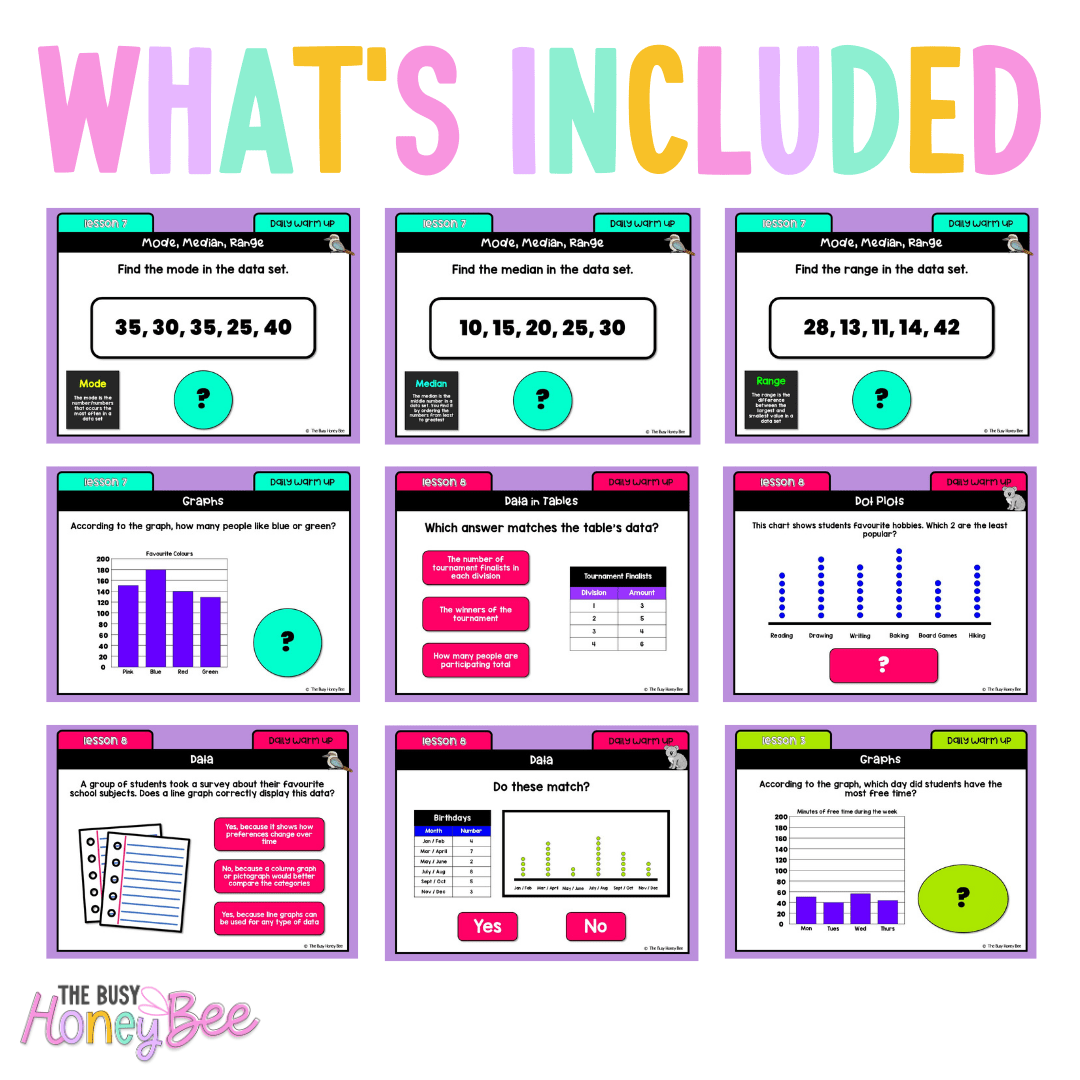 Multi Age 3-6 Year A Ultimate Math Australian | NSW Math Daily Review | Warm-Up Mega Bundle -