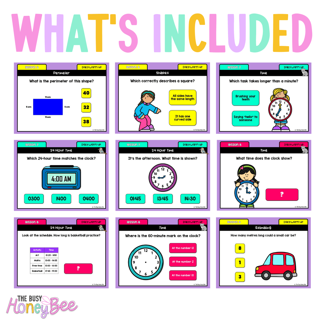 Multi Age 3-6 Year A Ultimate Math Australian | NSW Math Daily Review | Warm-Up Mega Bundle -