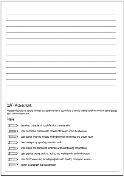 Multi Age 3-6 Year A Unit 1 Narrative Writing Pre-Assessment - Assessment