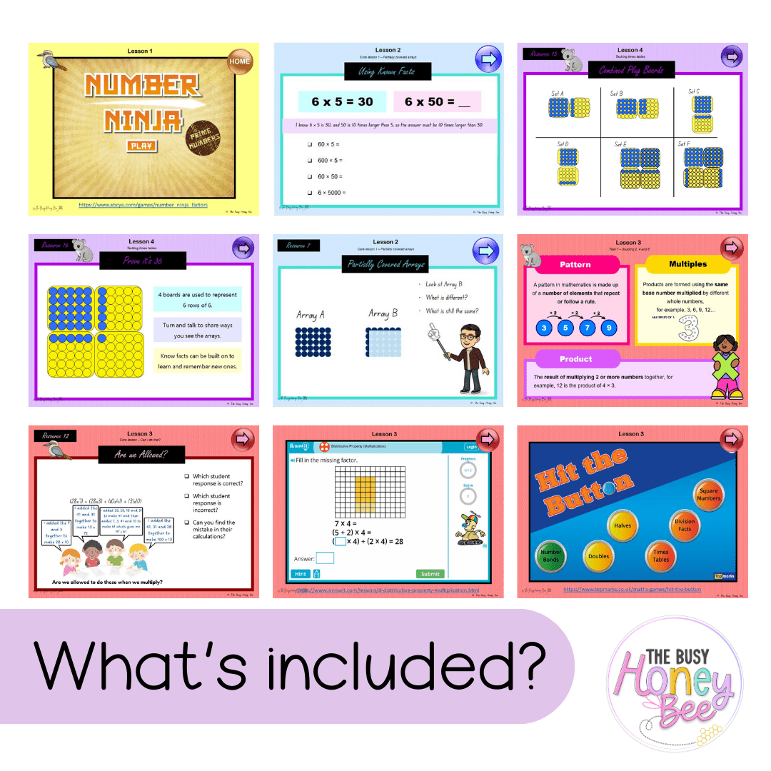 Multi Age 3-6 Year A Unit 13 NSW Maths Teaching Slides - Zip Folder: Smart Notebook, PowerPoint, Google Slide Compatible