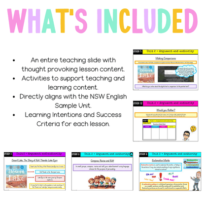 Multi Age 3-6 Year A Unit 2 NSW Argument and Authority English Teaching Slides - Teaching Slides