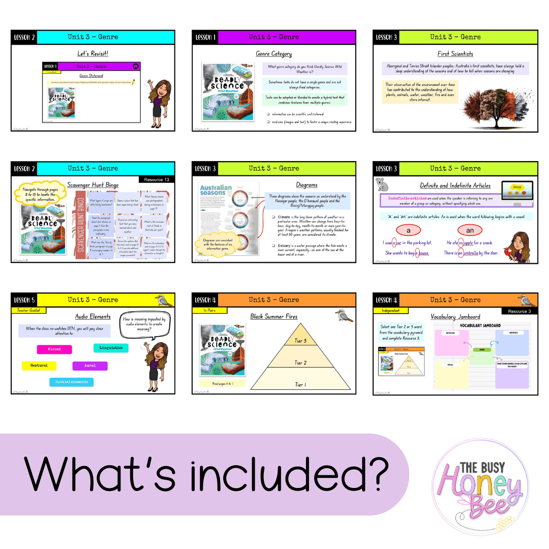 Multi Age 3-6 Year A Unit 3 NSW Genre English Teaching Slides - Teaching Slides