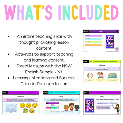 Multi Age 3-6 Year A Unit 4 NSW Imagery, Symbol and Connotation English Teaching Slides - Teaching Slides
