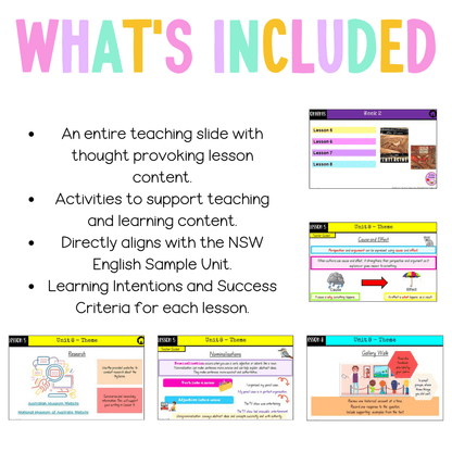 Multi Age 3-6 Year A Unit 8 NSW Theme English Teaching Slides - Teaching Slides