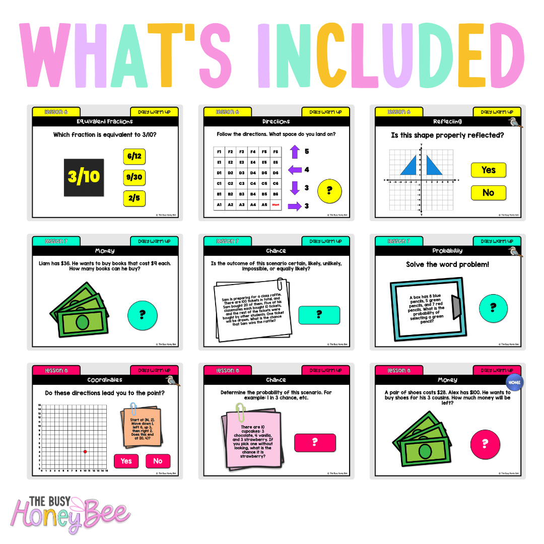 Multi Age 3-6 Year B Australian | NSW Math Daily Review | Warm-Up Term 2 Mega Bundle - Warm Up | Revision