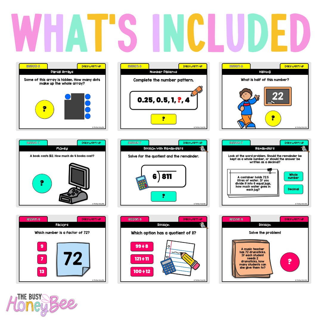 Multi Age 3-6 Year B Australian | NSW Math Daily Review | Warm-Up Term 2 Mega Bundle - Warm Up | Revision