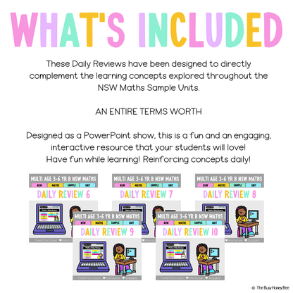 Multi Age 3-6 Year B Australian | NSW Math Daily Review | Warm-Up Term 2 Mega Bundle - Warm Up | Revision