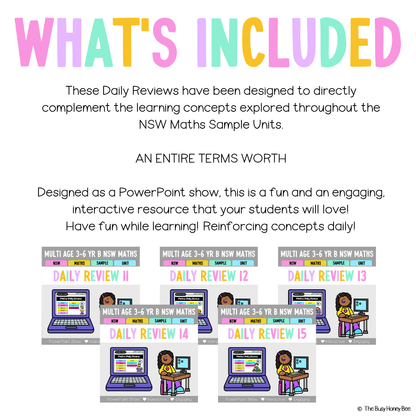 Multi Age 3-6 Year B Australian | NSW Math Daily Review | Warm-Up Term 3 Mega Bundle - Warm Up | Revision