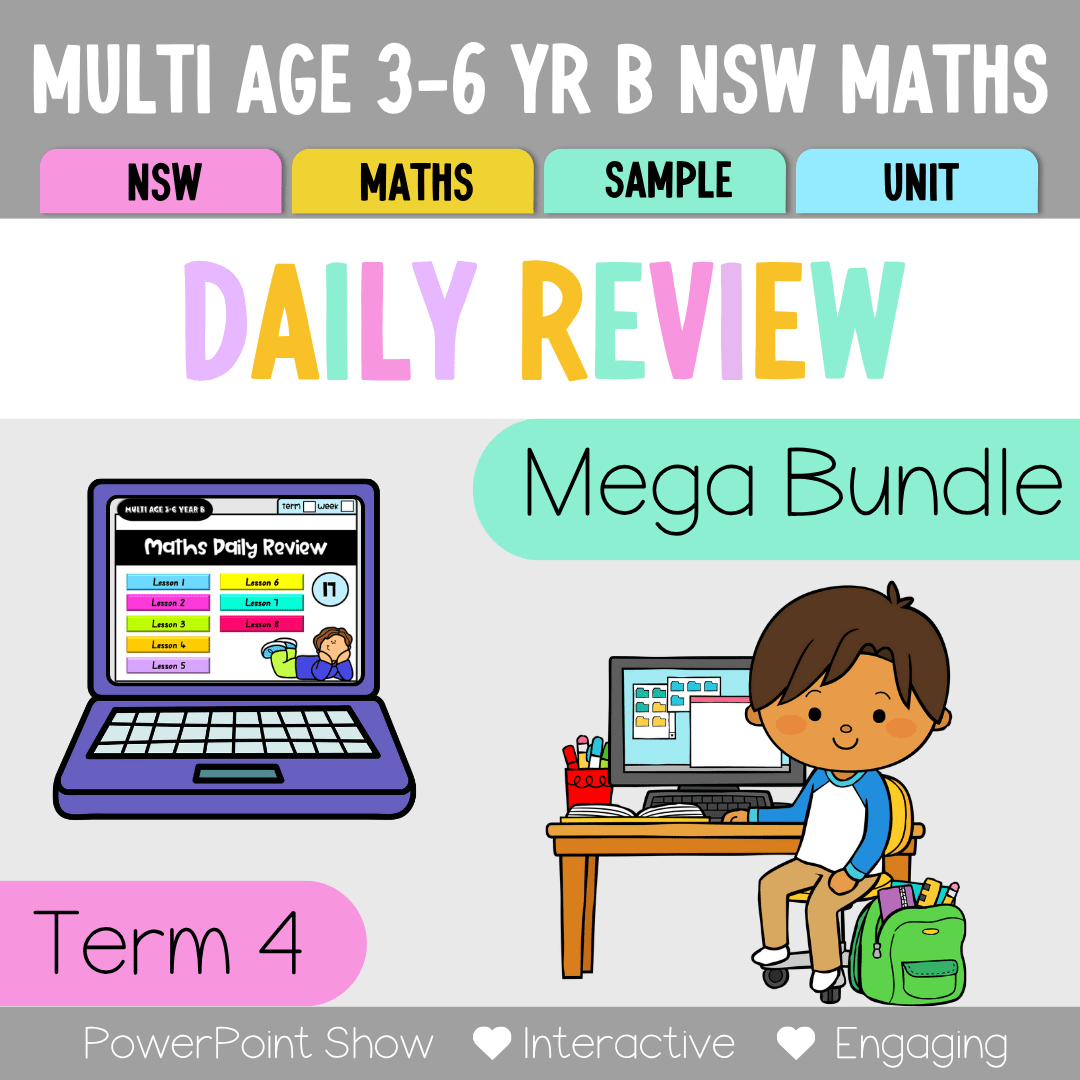 Multi Age 3-6 Year B Australian | NSW Math Daily Review | Warm-Up Term 4 Mega Bundle - Warm Up | Revision