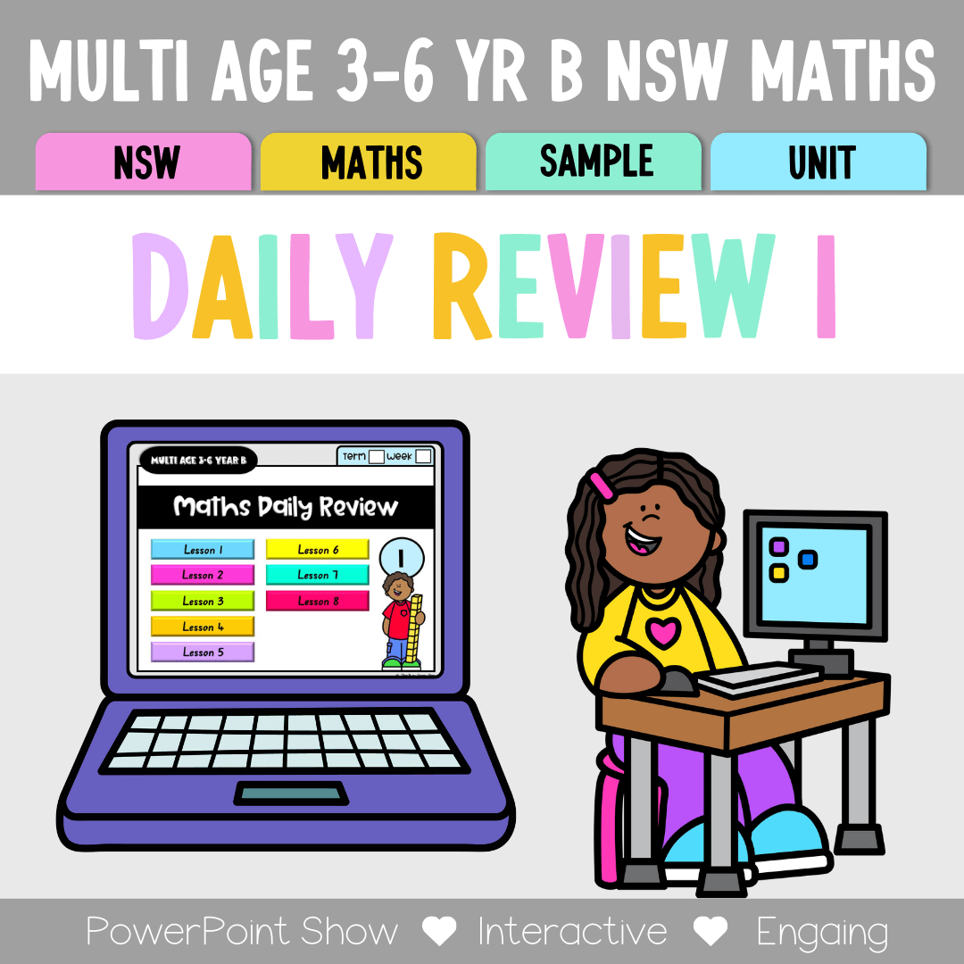 Multi Age 3-6 Year B Australian | NSW Math Daily Review | Warm-Up Unit 1 -