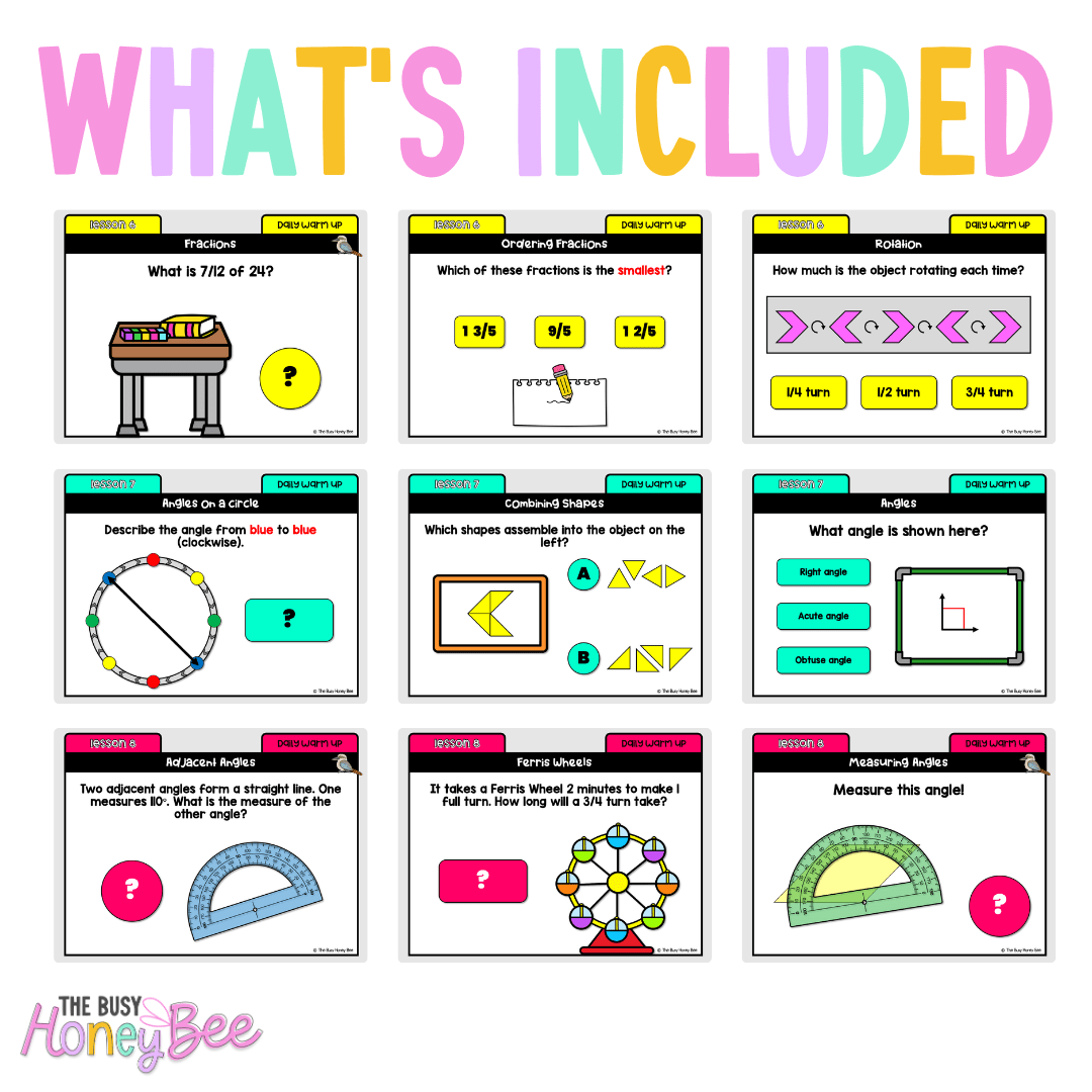 Multi Age 3-6 Year B Australian | NSW Math Daily Review | Warm-Up Unit 19 - Warm Up | Revision